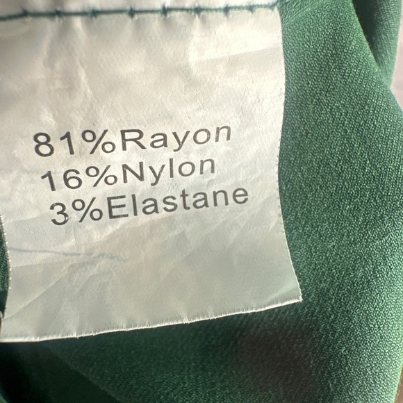 Cbonfinedress Women Solid Cap Sleeve V Neck Fit Flare Midi Dress Green Size M - Picture 5 of 12